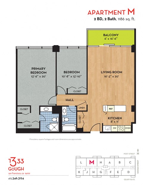 M two bedroom two bathroom